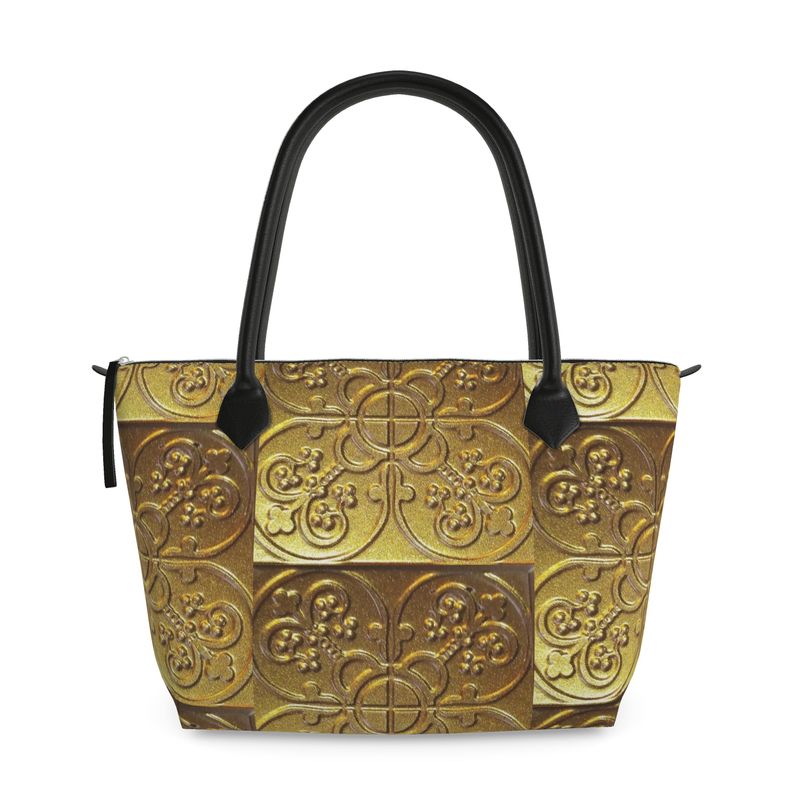 Gold Mine Zip Top Handbag