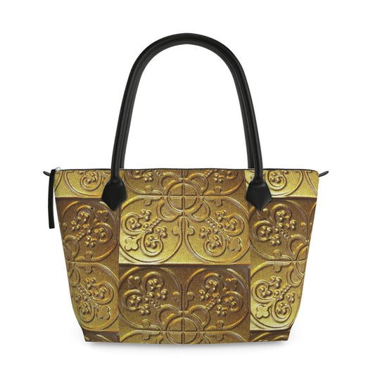 Gold Mine Zip Top Handbag