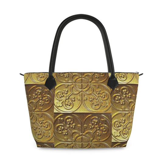 Gold Mine Zip Top Handbag
